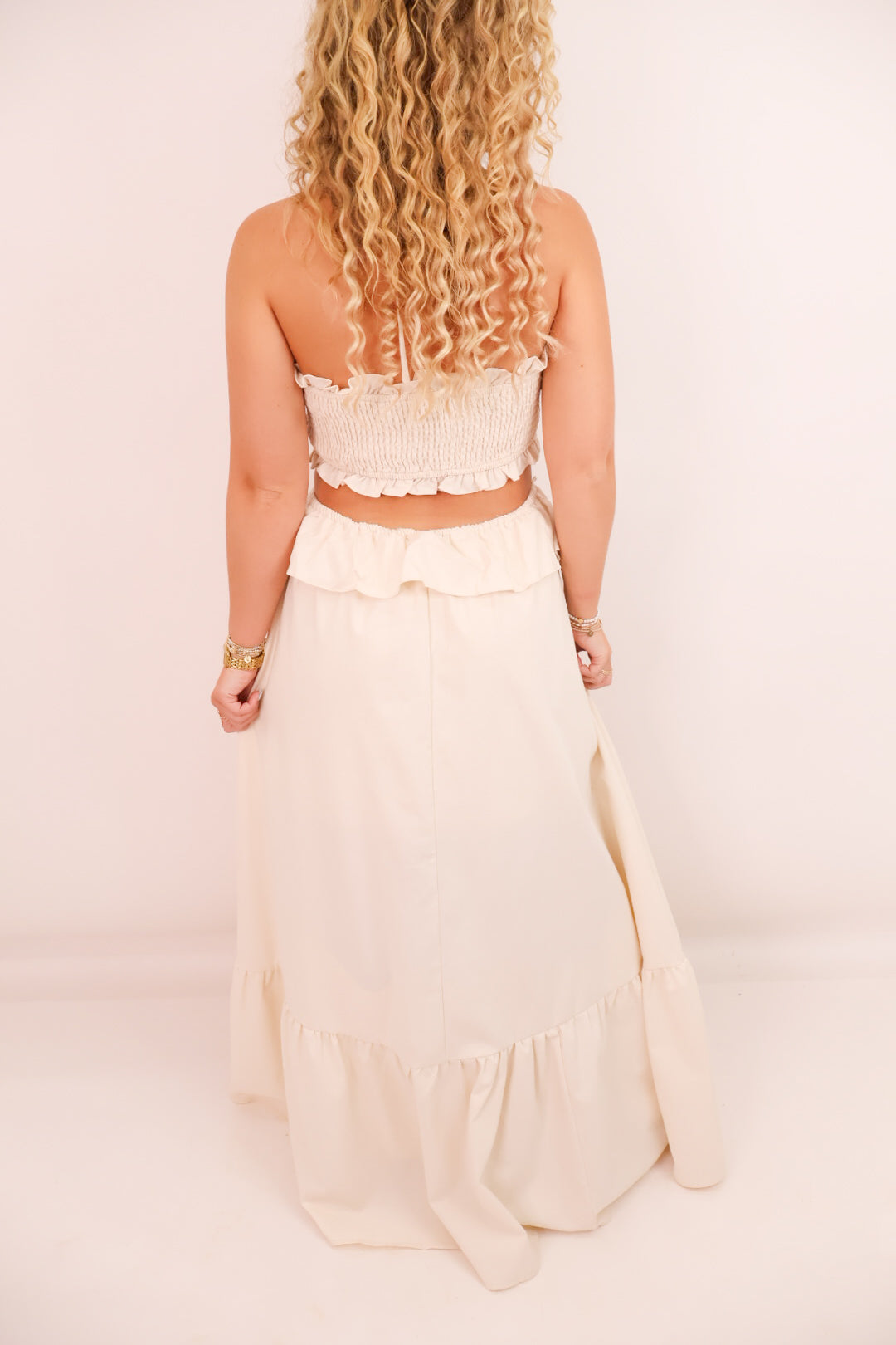 MS Cut Out Halter Maxi Dress
